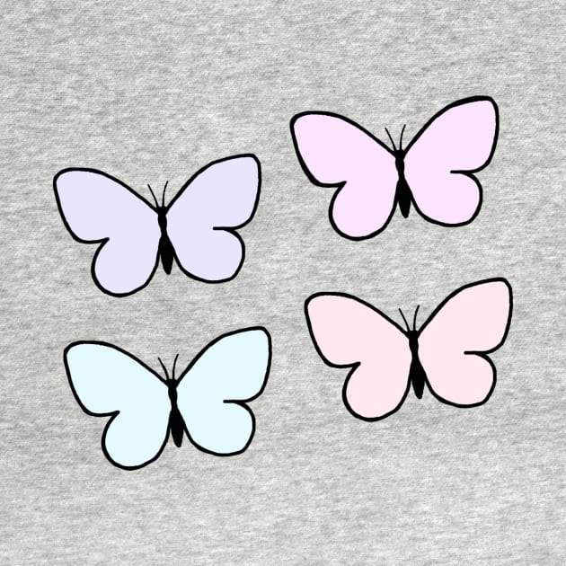 Pastel Butterflies by claudiasghost